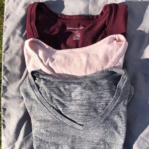 3 xs american eagle soft and sexy plush tops
